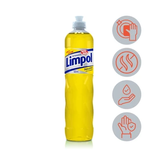 Detergente Tradicional Neutro Glicerina Limpol Bombril 500Ml