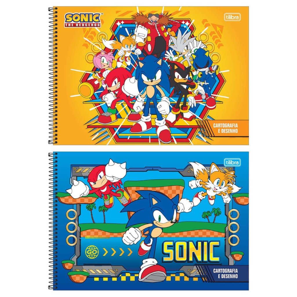 Caderno de Desenho SONIC TILIBRA - 80 Folhas | Shopee Brasil