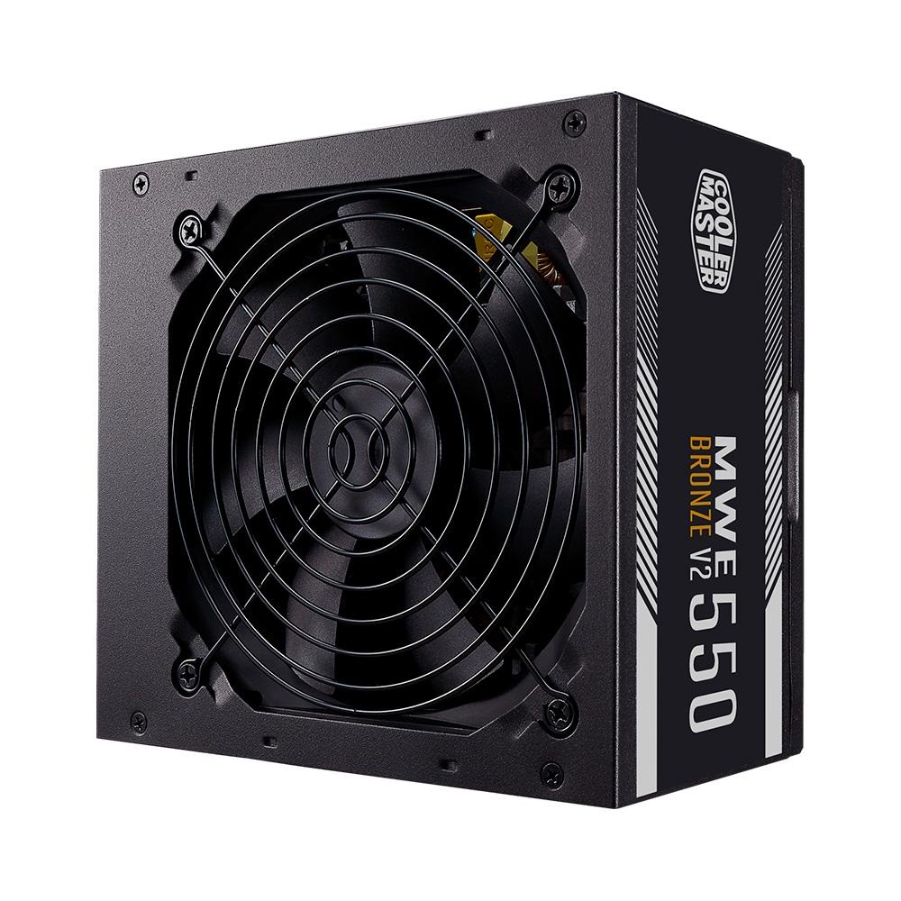 Fonte Cooler Master 550W 80 Plus Bronze MWE Bronze V2 Full Range Não Modular PFC Ativo Bivolt Preto - MPE-5501-ACAAW-BBR