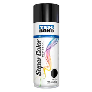 TINTA SPRAY PRETO BRILHANTE USO GERAL AUTOMOTIVO PINTURA DECORACAO REPARO 350ML/ 250G
