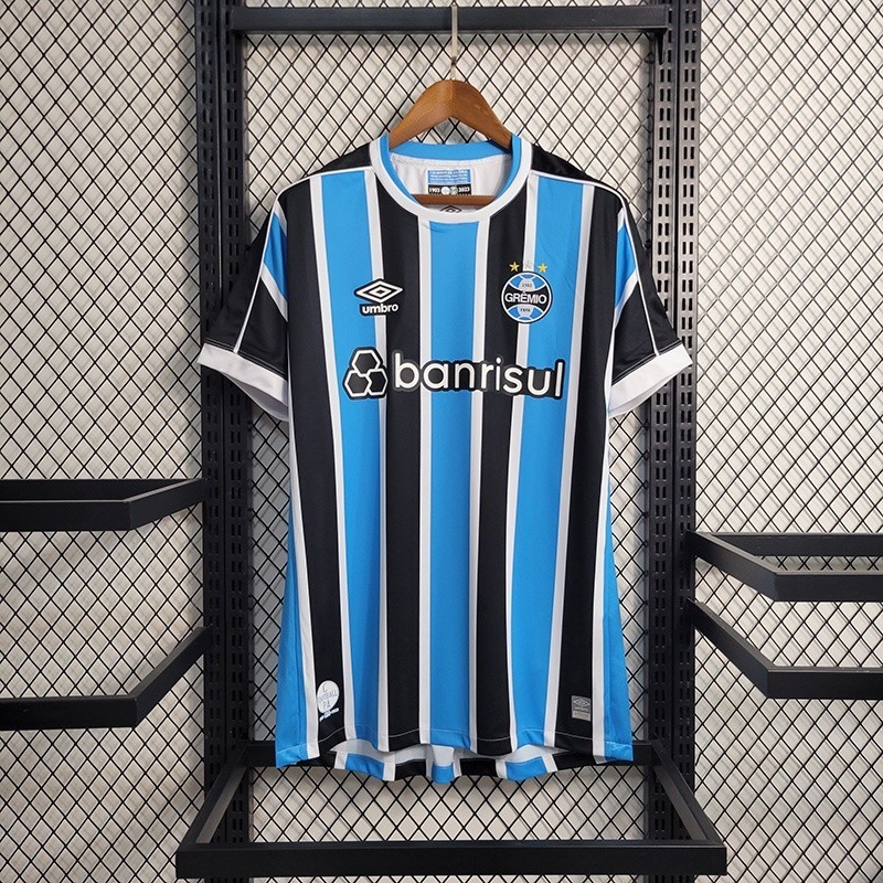 23-24 Gremio Home Versão Tailandesa Da Camisa De Futebol 1 : 1