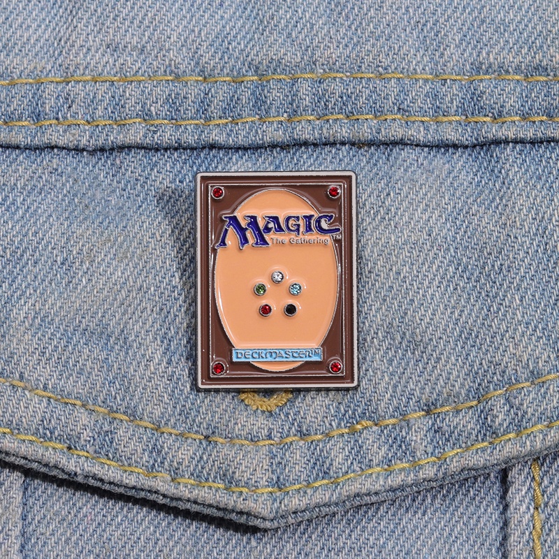 Magic The Gathering Cards Lapel Pins Collection Card Brochura De Cartões Gemas Coloridas Mochilas De Roupas Acessórios Presentes
