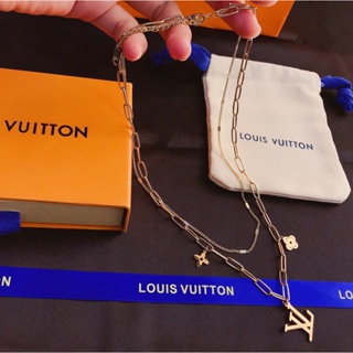 Colar De Luxo Lv Carta Logotipo Louis Vuitton S925 Cadeia Pingente De Aço  Titânio Gargantilha Das Mulheres Dos Homens Elegantes Colares - Escorrega o  Preço