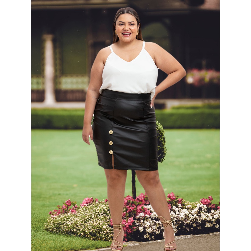 Saia e blusa para casamento sales plus size