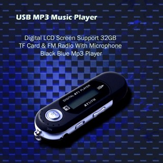 1Pc Mini USB Mp3 Player De Música Suporte De Tela LCD Digital Cartão tf De 32GB Com Rádio FM Black/Blue/Red/Silver (O Não Está Incluído)