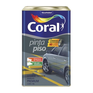 Tinta Coral Pinta Piso Fosco Cinza Médio 18 Litros