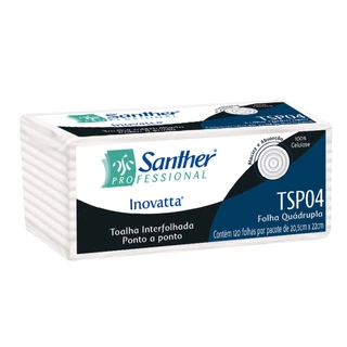 Papel Toalha Interfolha 2 Dobras Folha Quádrupla TSP04 120 folhas Inovatta em Oferta na Shopee