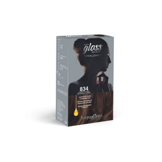 Tintura Tonalizante Acquaflora Kit Hidra Gloss 834 Louro Claro Dourado