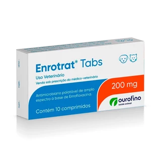 Enrotrat Tabs 200mg Ourofino 10 Comprimidos em Oferta na Shopee