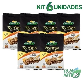 KIT 6 Unidades Snack Biscofibras Integral 150g - Natural Life