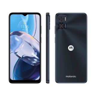 Smartphone Motorola E22 128GB Preto Mediatek G37 4GB RAM 6.5 Polegadas Câmera Dupla e Selfie 5mp Dual Chip