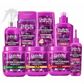 Kit Dabelle Meu Cronograma Perfeito Tratamento Capilar Hidratação Nutrição Reconstrução + Selante Proteção Térmica 200ml