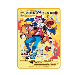 ✨【Direct sales】✨Cartas De Metal Pokemon Dourado Versão Espanhola Vastro  Vmax GX Pikachu Charizard Lugia Arceus Kids Collection Cartões De Jogo De  Presentes