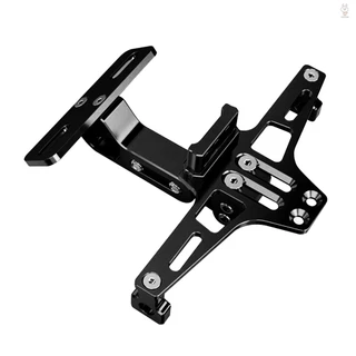 Suporte De Placa De Motocicleta Com Luzes LED Alumínio De Liga De Universal Black