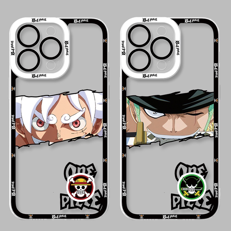 Capa Flexível De Silicone Estampa De Desenho Animado Anime O-One Piece Pirate Para iPhone 11 15 13 12 14 Pro Max XR X XS 7 8 Plus SE 2020 Traseira Macia E Transparente