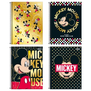 Caderno Universitário Mickey TILIBRA Capa Dura ESPIRAL - 10 Matérias 160 Folhas