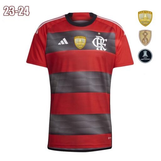 Alta Qualidade 2023-2024 FLMG Home Camisa Vermelha Todos S-XXL Patrocinadores