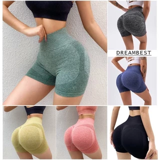 Calções Esportivos De Alta Elasticidade Sem Costura Para Mulheres Respirável Leggings Push Up Sport Women Fitness Jogging Yoga Shorts Ginásio Legging Feminina Cintura Alta Bumbum Fitness Yoga Calça