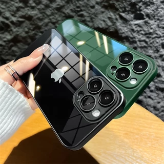 9D Traseira Rígida De Alta Qualidade Com Caixa Telefônica De Vidro Brilhante Adequada Case Capa Capinha Para iPhone 15 14 11 13 12 Pro Max