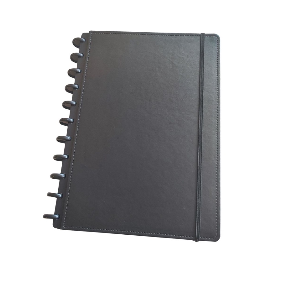 Caderno de Disco 10 Matérias Infinito Sistema Inteligente Coleção Color Clássico - Mistério Black