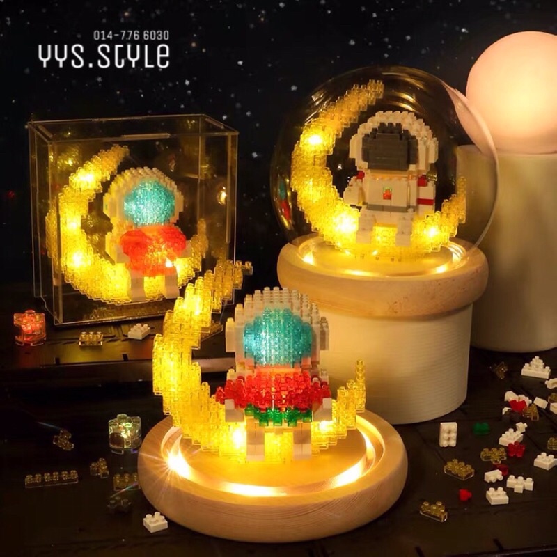 LED Astronauta Bloco De Construção Do Micro Bricks Nano Partículas ...