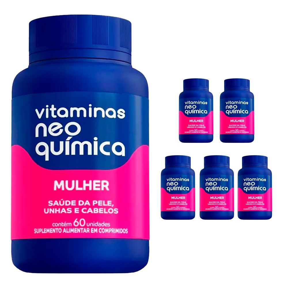 300cáps Vitaminas Neo Química Mulher Pele Cabelos E Unha | Shopee Brasil