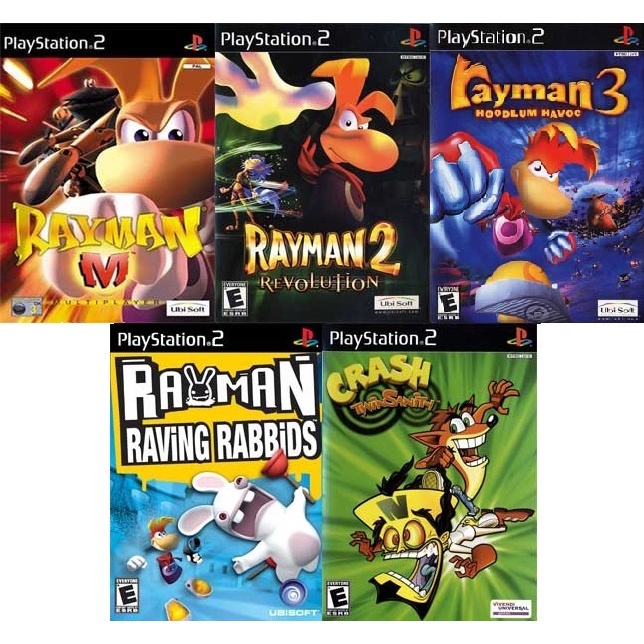 5 JOGOS PS2 RAYMAN 1 2 3 4 CRASH | Shopee Brasil
