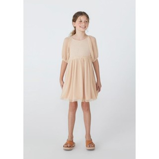 Vestido Infantil Curto Com Tule Hering Kids