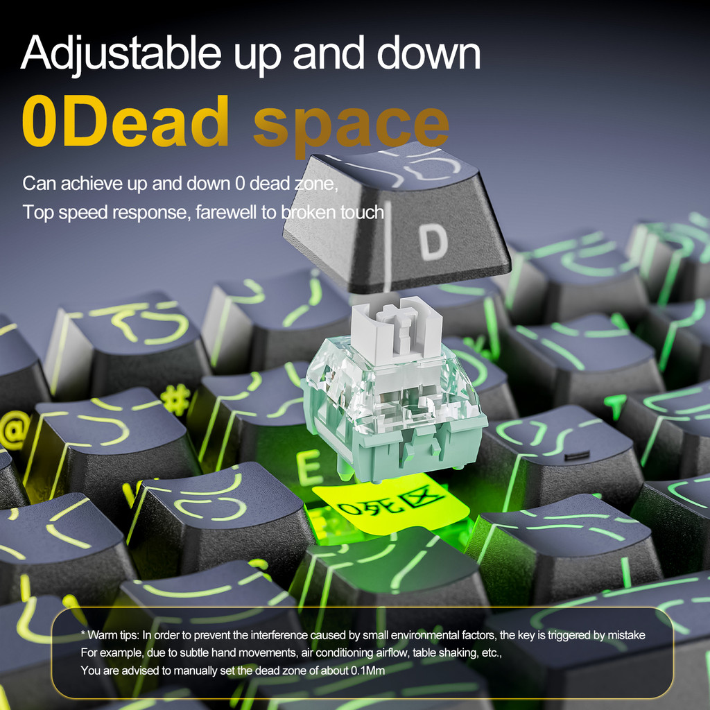 Ataque shark X68HE fio teclado mecânico linha 68% layout Ataque shark X68HE fio teclado mecânico linha 68% layout