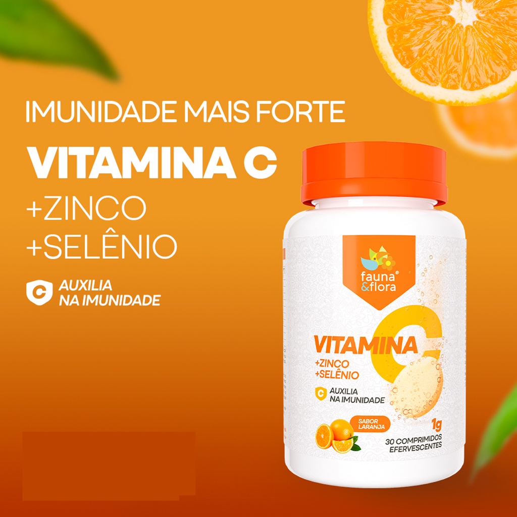 Vitamina C Bio-C + Zinco 1000mg União Química 30 Comprimidos