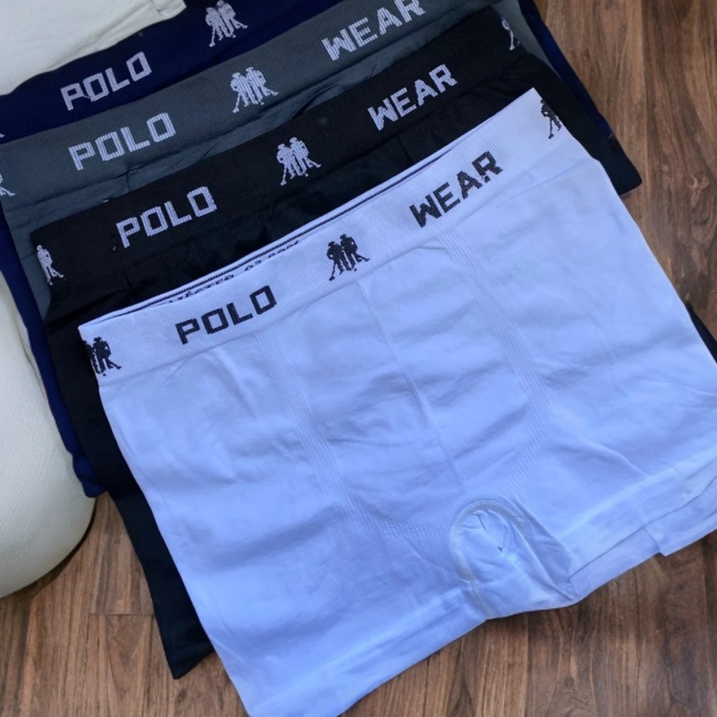 KIT 12 Cuecas Boxer Microfibra Sem Costura Cueca Box Dry Fit Lisas Polo Wear original