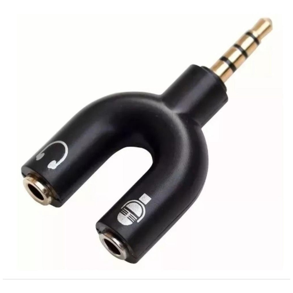 Adaptador Splitter Headset Fone Microfone P2 X P3 Audio