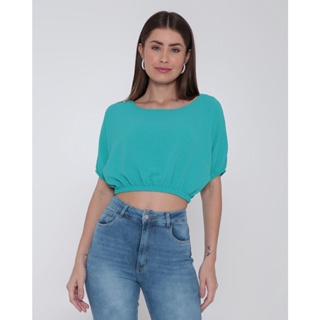 Blusa Cropped Feminina Verde