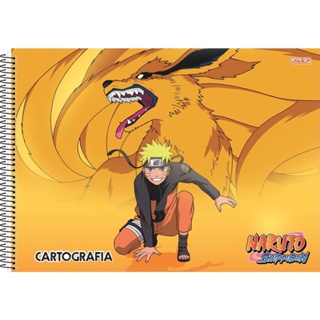 Caderno de Desenho Cartográfia Espiral Anime Naruto 1 Matéria 60