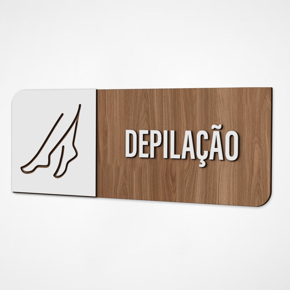 Placa Sinalização Indicativa Depilação