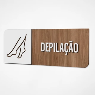Placa Sinalização Indicativa Depilação