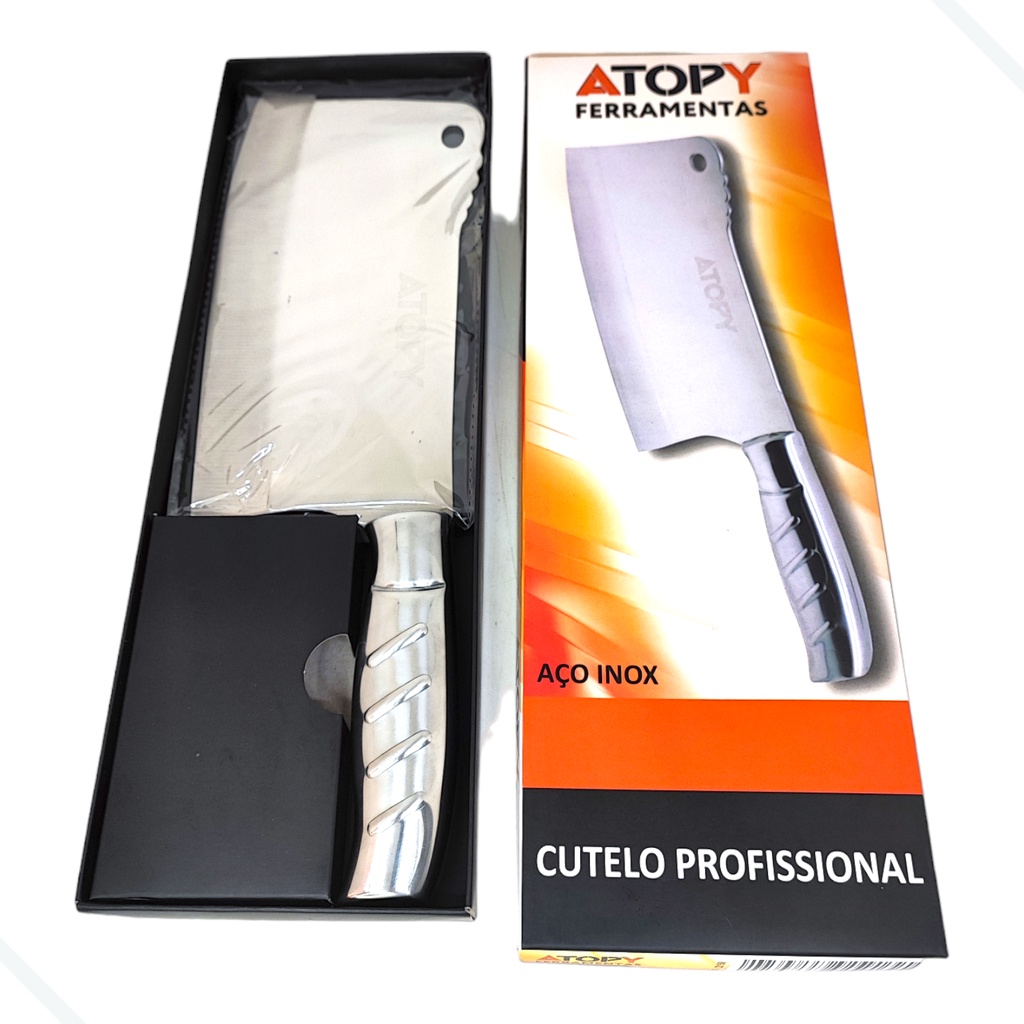 Cutelo Profissional Faca Inox Não Enferruja Robusto Extremamente Afiado Boa  Pegada 7 Poleg - SQ - Cutelo - Magazine Luiza