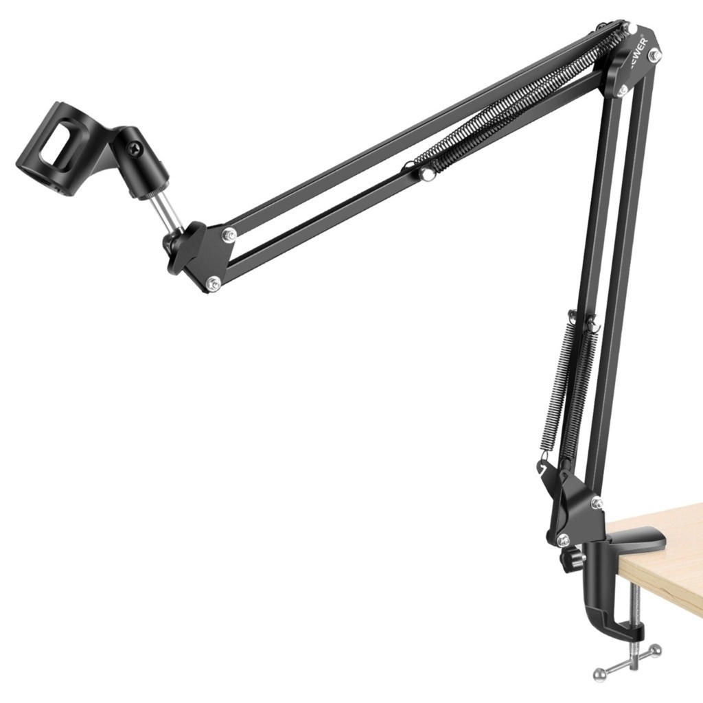 Braço Suporte Pedestal De Mesa Articulado Para Microfones