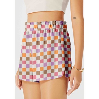 Shorts Feminino Estampado Em Linho Hering