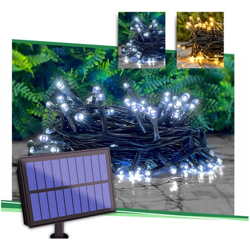 Pisca Solar 10m 8 funções Externo Blindado Prova de Agua Luzes Decoração de Natal Enfeites Natalina