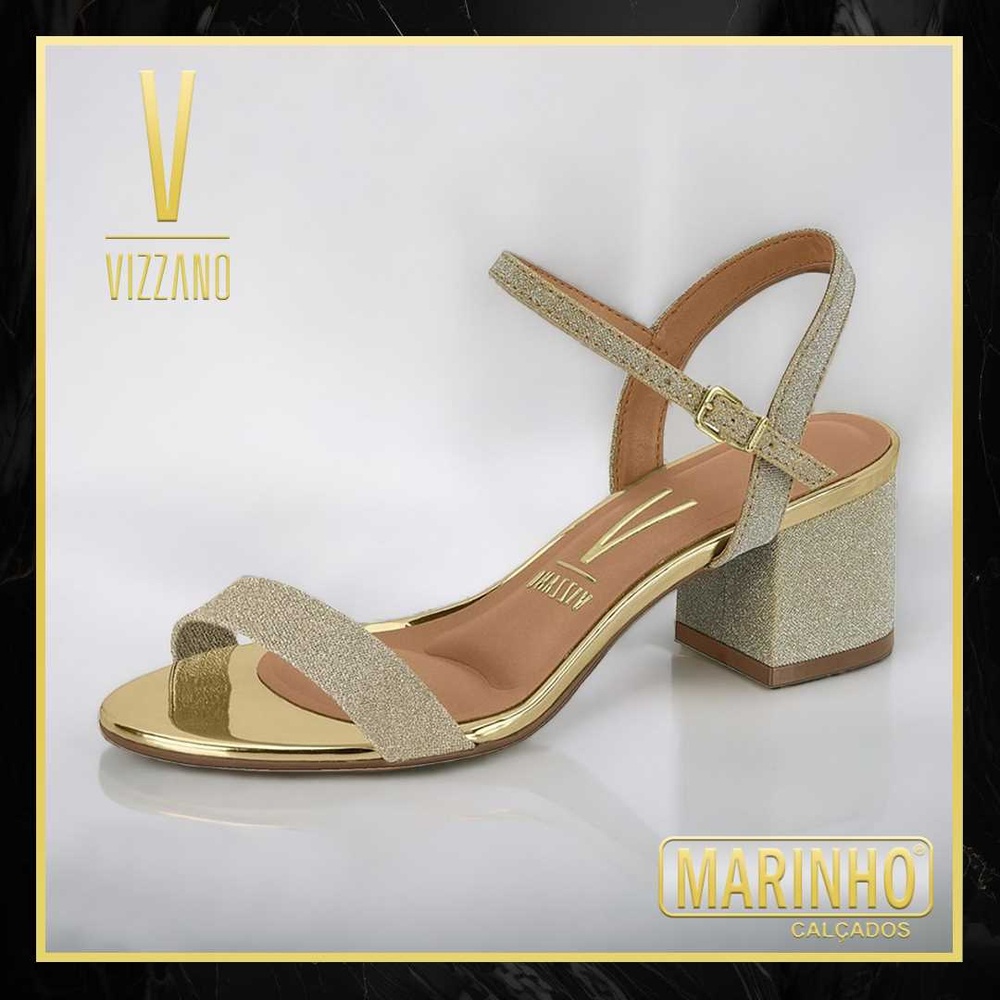 CHINELO BRILHOSO/METALIZADO VIZZANO FEMININO