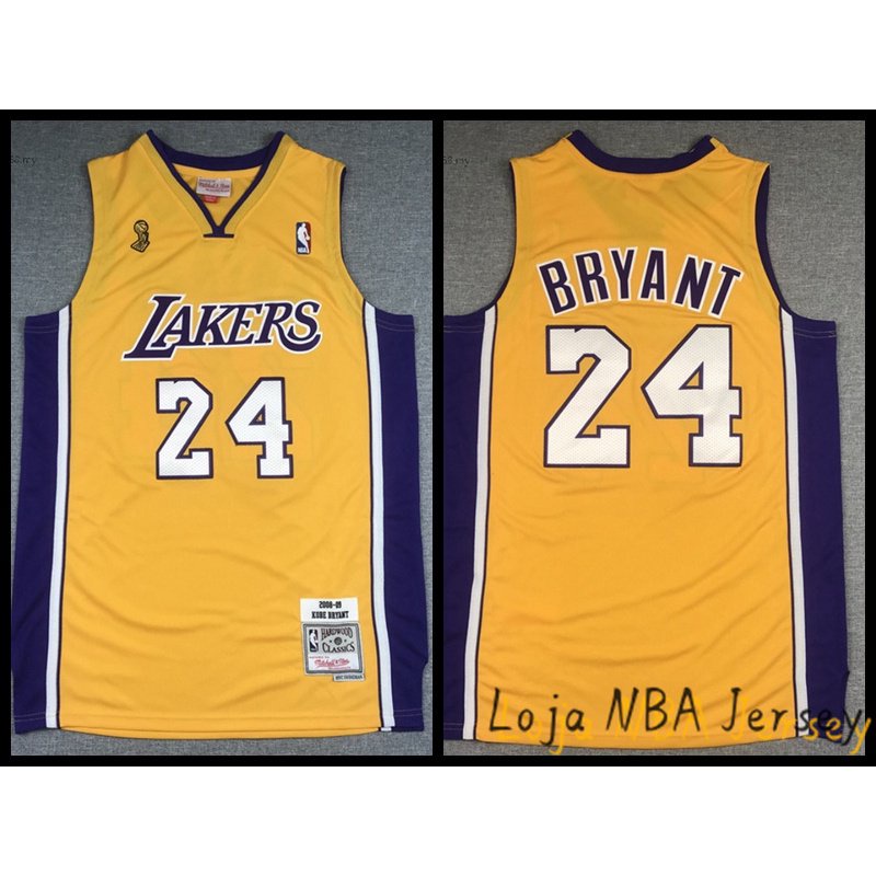 Chaveiro Camisa amarela Kobe Bryant 24 e Bola de Basquete Roxa