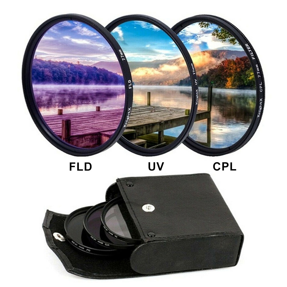 Nvt _ Professional UV CPL Polarizador Kit De Filtro Fotográfico FLD Para Câmera SLR