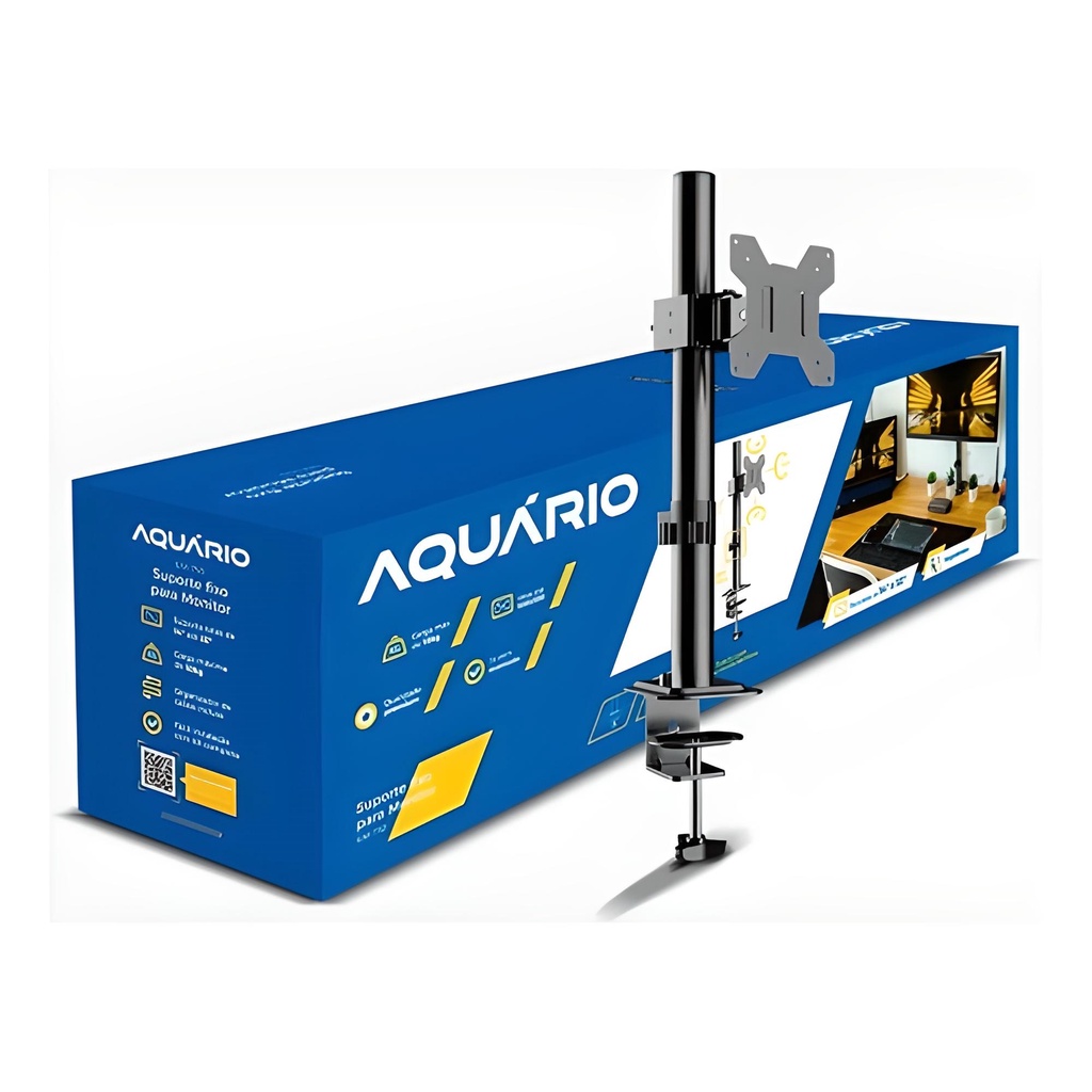 Suporte Para Monitor De 14 A 32 Com Base Morsa Fixa Sim-750