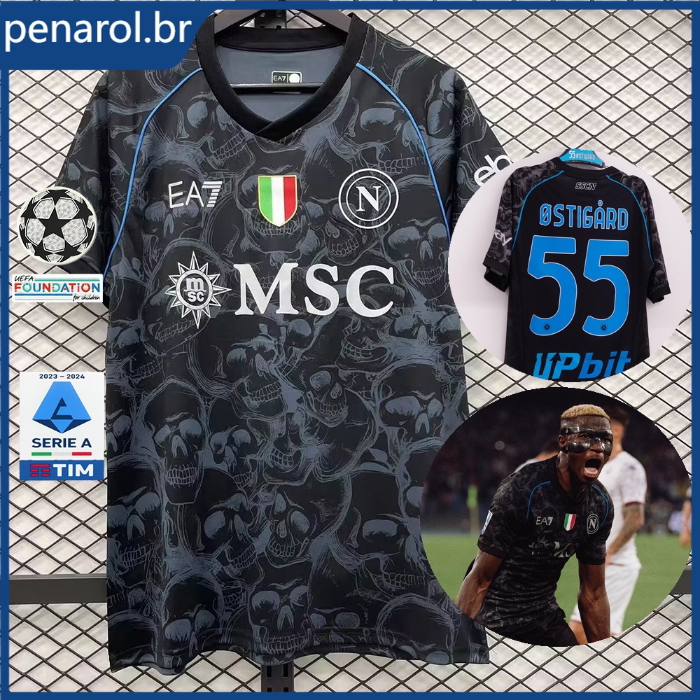 2023-24 Napoli Halloween Edição Especial Camisa de Futebol Personalizado Números Nome