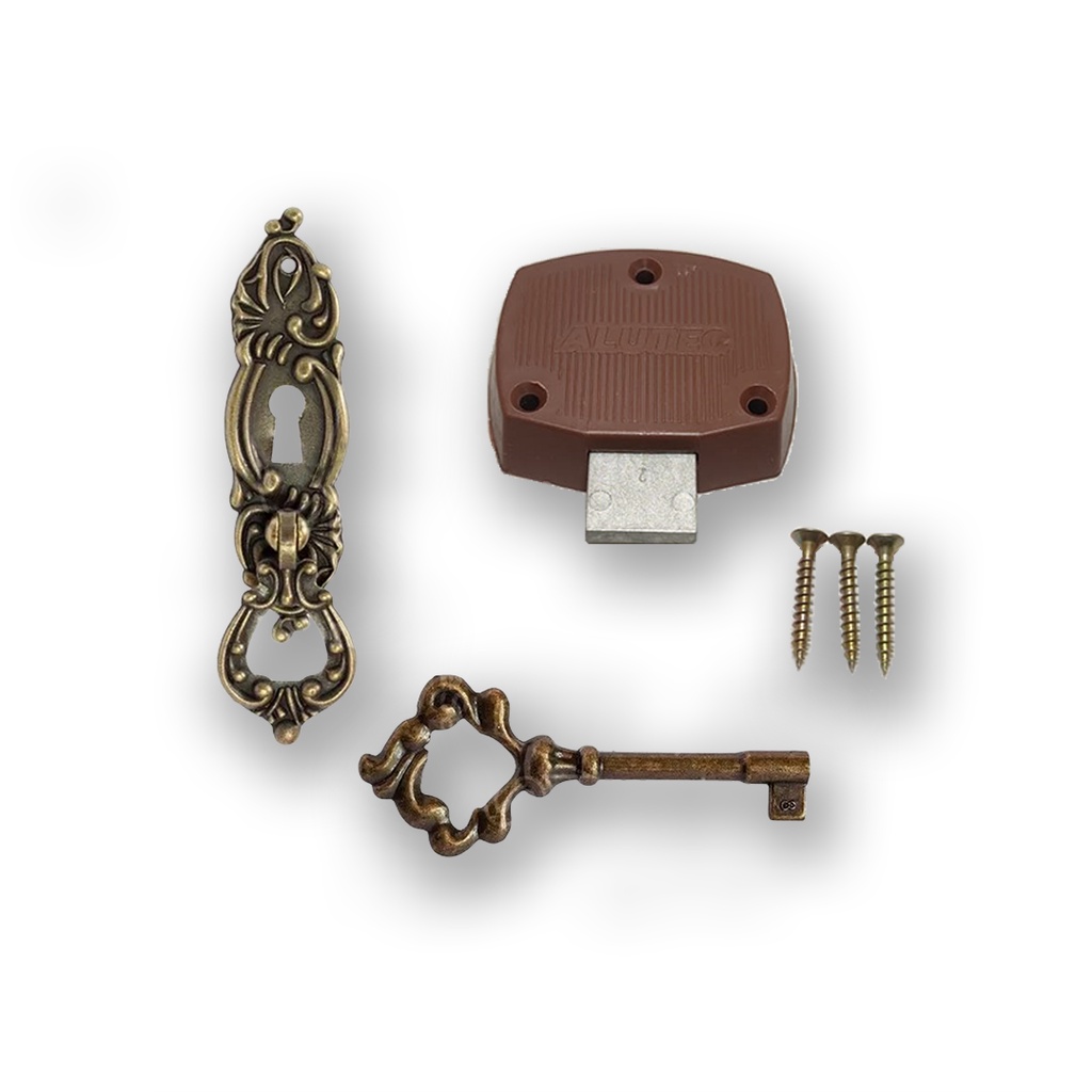 FECHADURA DE GUARDA ROUPA SOLUFER COM PUXADOR