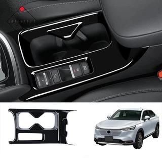 Console Preto Brilhante Para Carro Porta-Copos De Água Decoração Capa Adesivos Guarnição Honda HRV HR-V Vezel 2021 2022 LHD