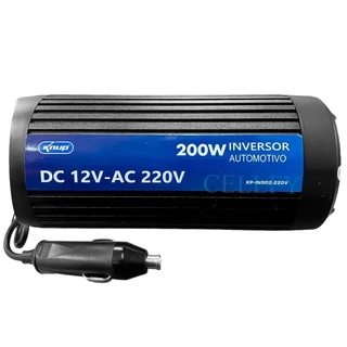 Inversor Veicular 12V Para 220V 200W USB QC3.0 Conversor Tomada Carro