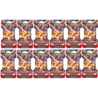 Cards Pokemon Obsidiana em Chamas Kit 12 Boosters 72 Cartas