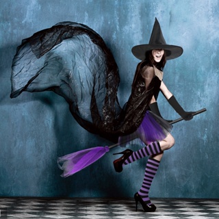 Fantasia Bruxa de Halloween Luxo Adulto Com Chapéu